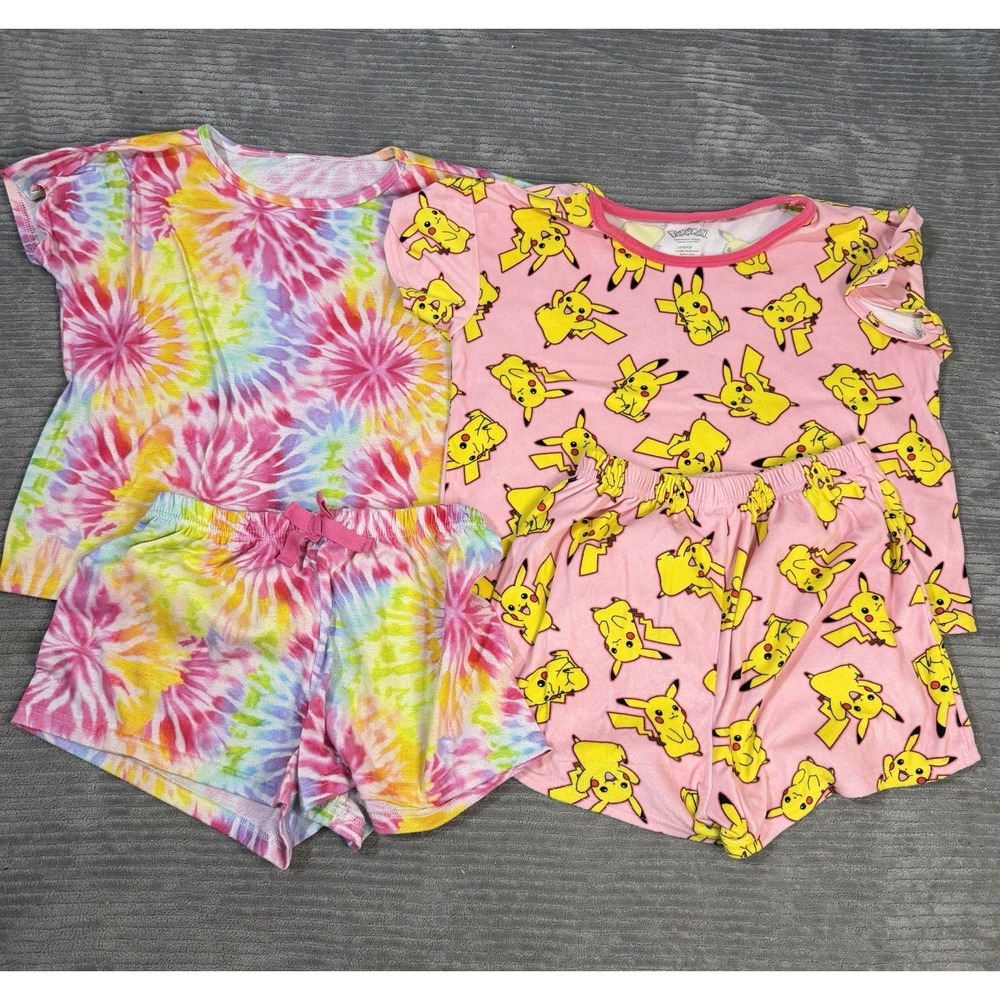 Girls Large 10/12 Pajama Set Pikachu